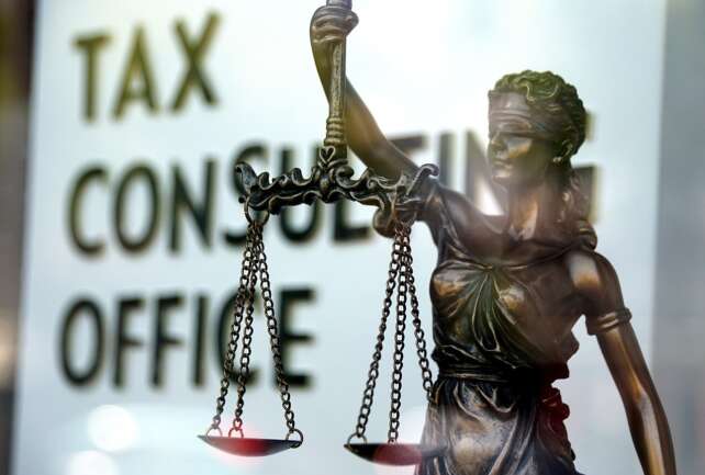 statue in front of a tax office
